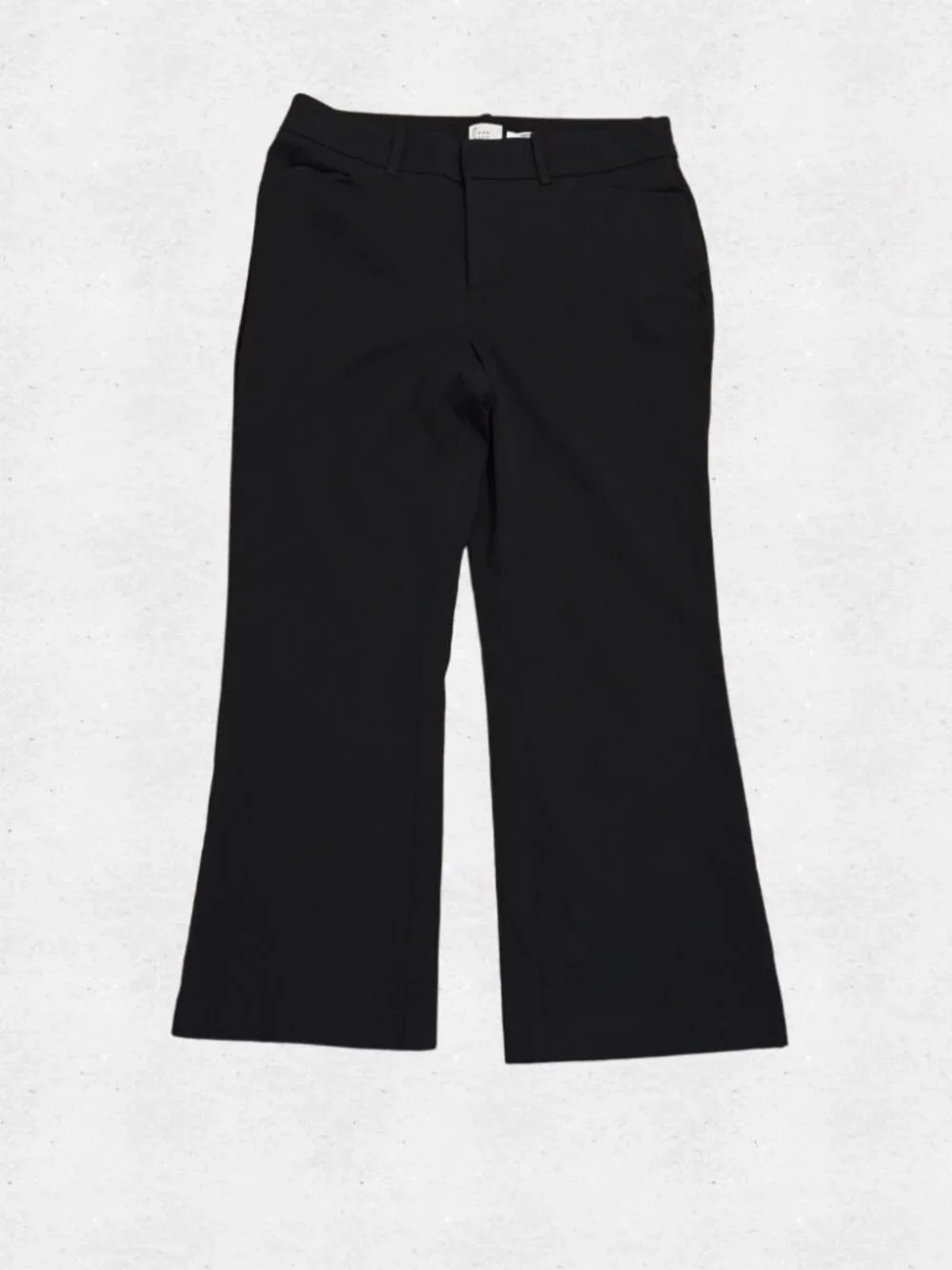 Black Dressy Flared Office Slacks Size 8 Business Casual Stretch Work Pants